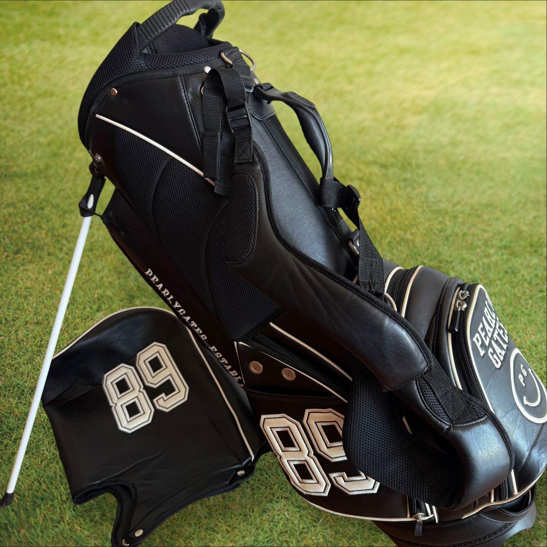 パーリーゲイツ　キャディバッグ　ショルダー式　スタンド式　軽量　黒　ブラック