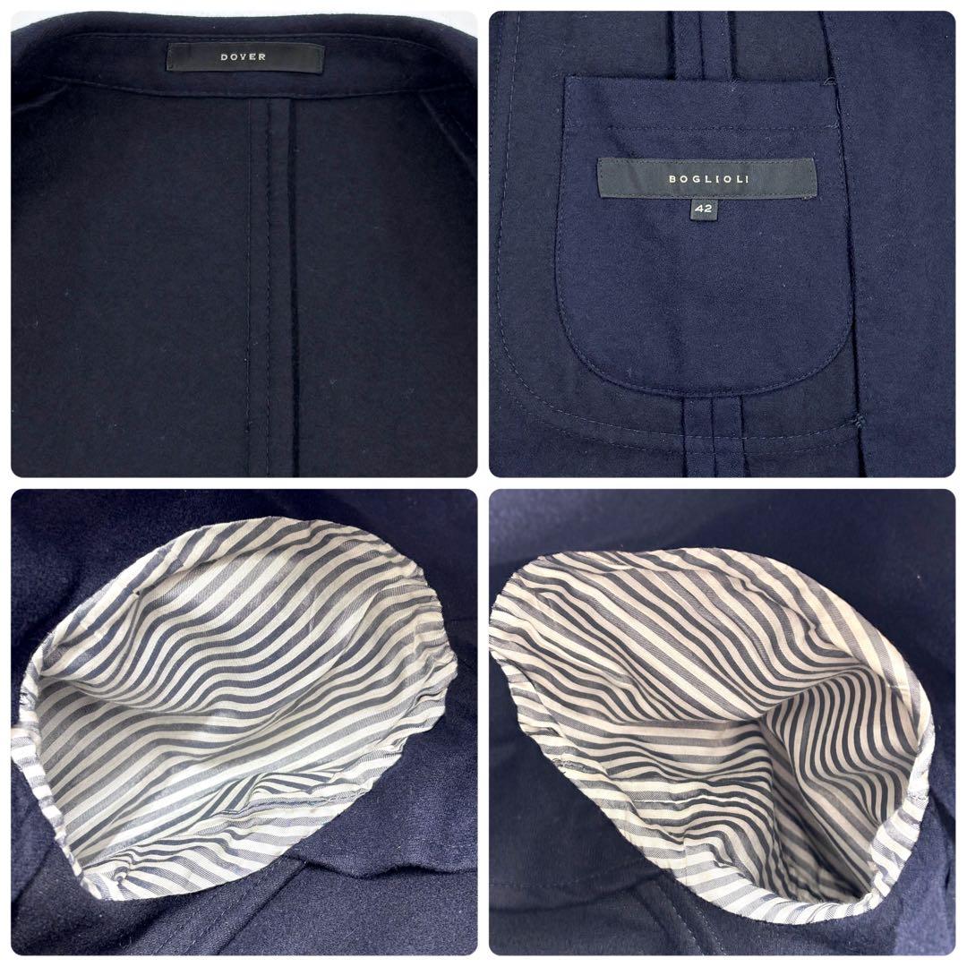 BOGLIOLI DOVER メンズ ウールテーラードジャケット ネイビー 42