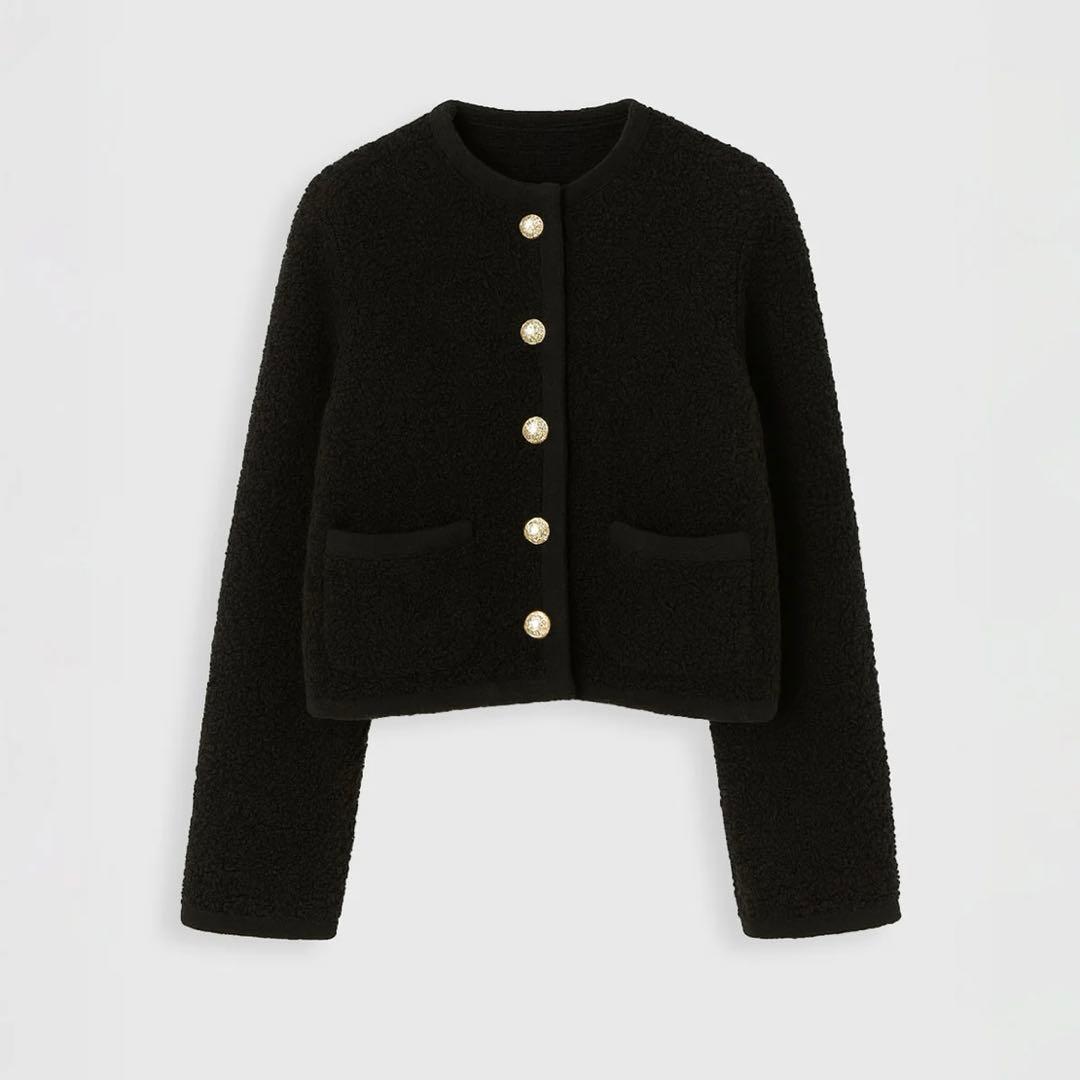 TEDDY KNIT JACKET EIMY ISTOIRE ニットジャケット