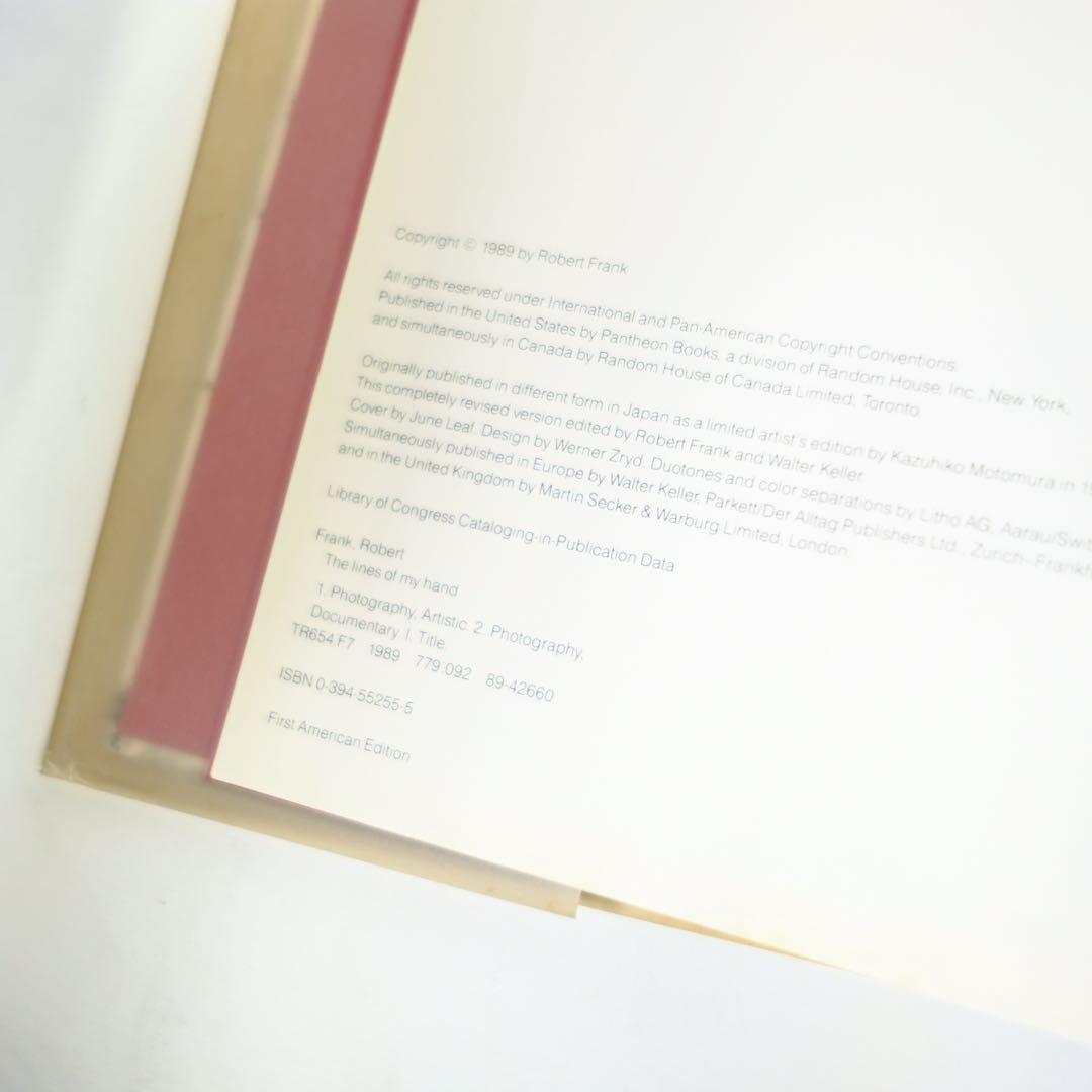 THE LINES OF MY HAND ROBERT FRANK 洋書　写真集