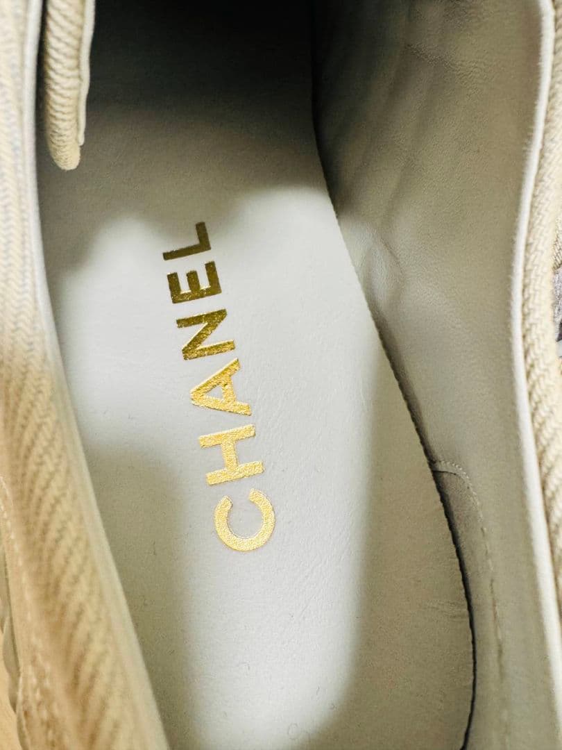 CHANEL シャネル グレー スニーカー 37 純正品 収納袋付き 値下げ済み