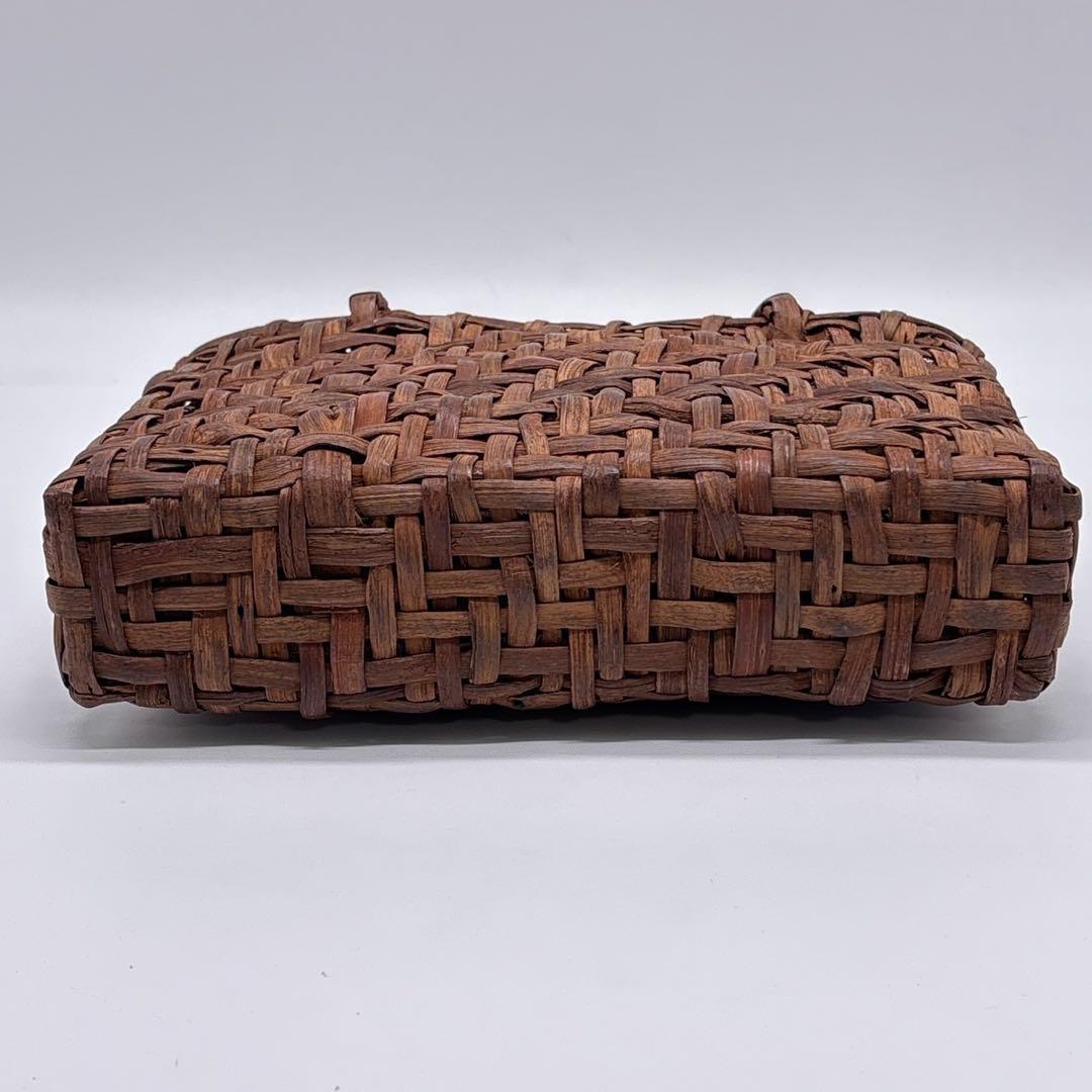 美品 山葡萄 籠バック ハンドバックかご カゴ 天然素材 自然素材 編み込み