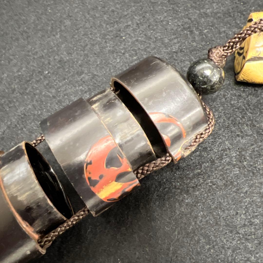 江戸時代　五段印籠、極上根付　73g 東Y7-1203☆2F