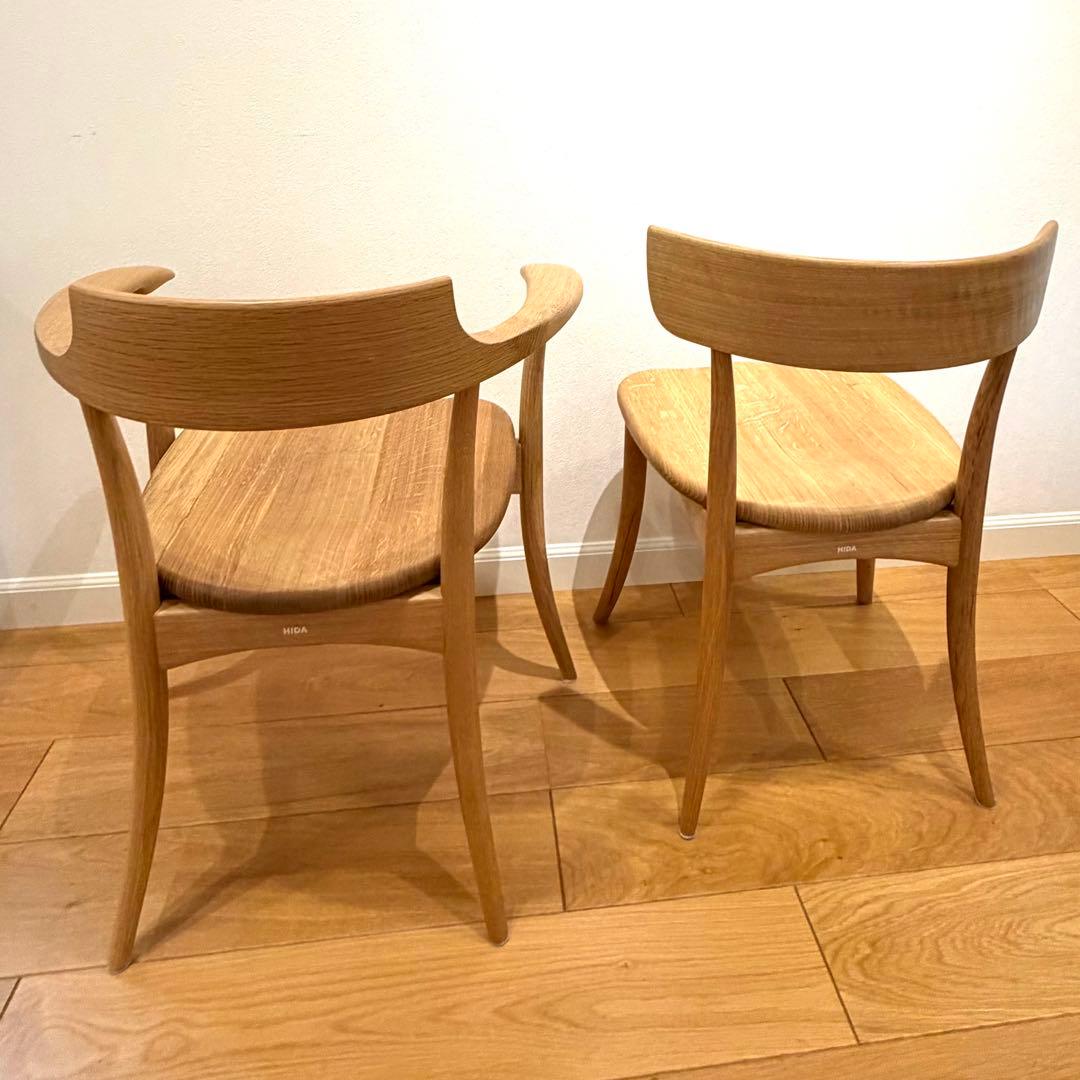 二脚セット　HIDA ダイニングチェア　２０２５年購入品　クレッセント①