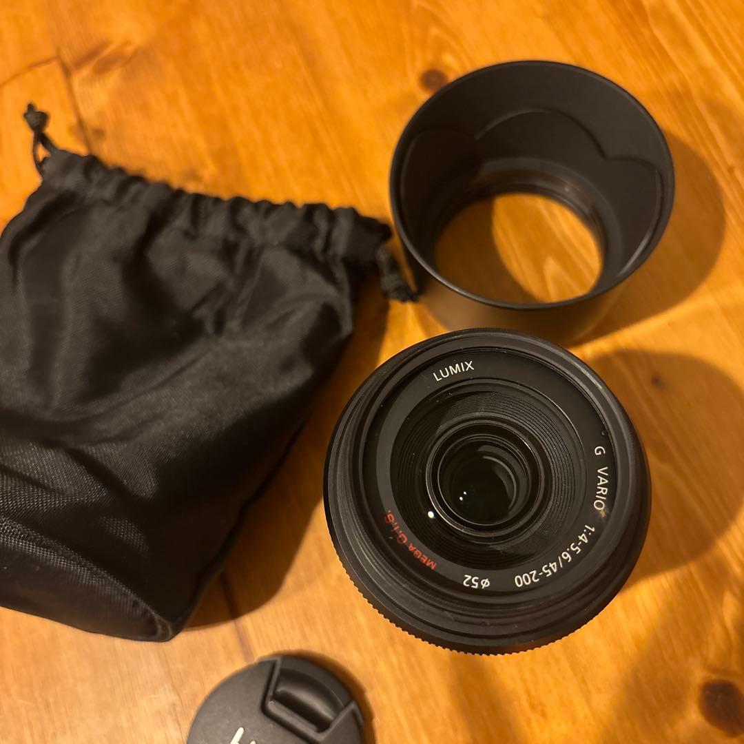 レンズ PanasonicLUMIX G VARIO45-200mm カバー袋付