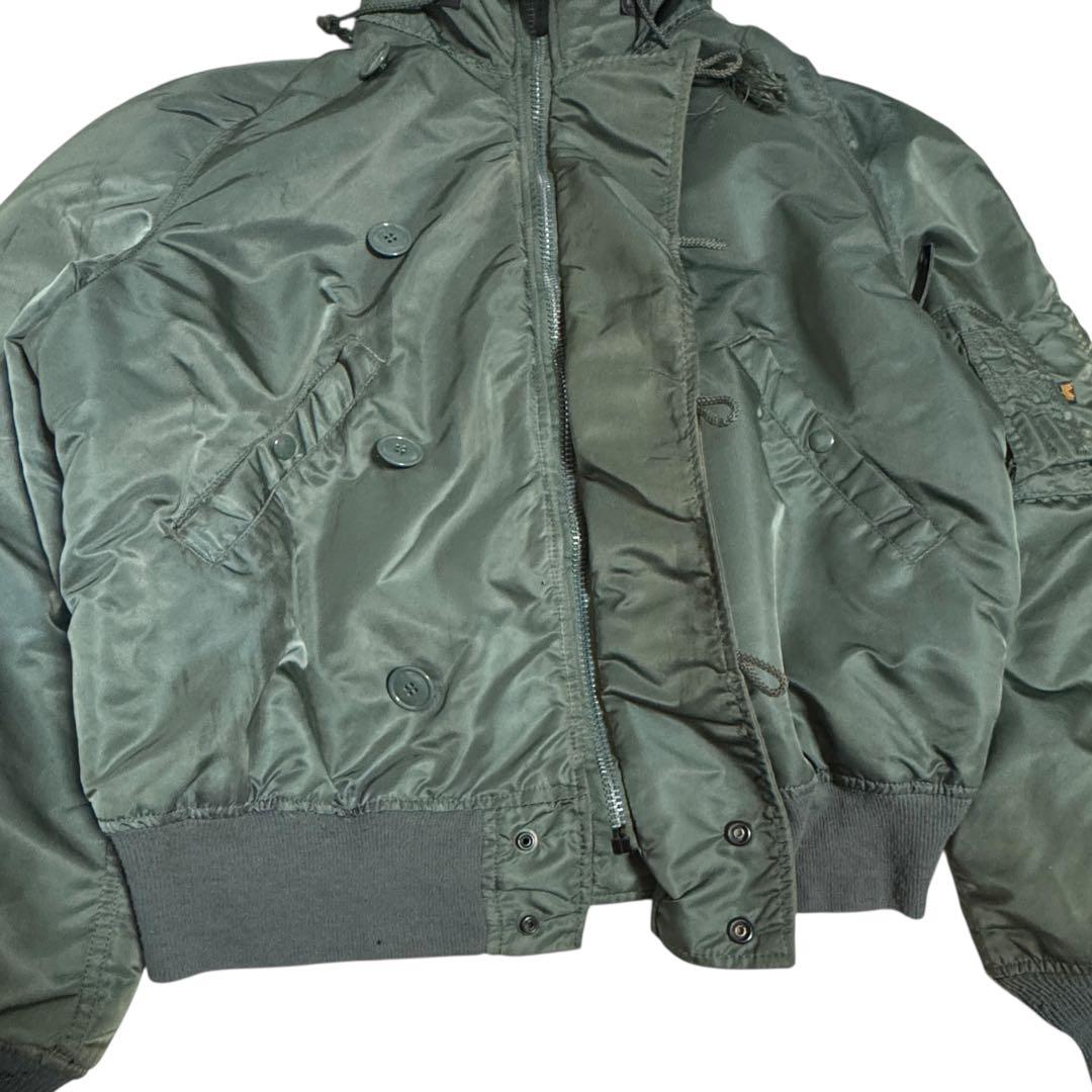 90s Alpha アルファ N-2B フライトジャケット 短丈 USA製 L