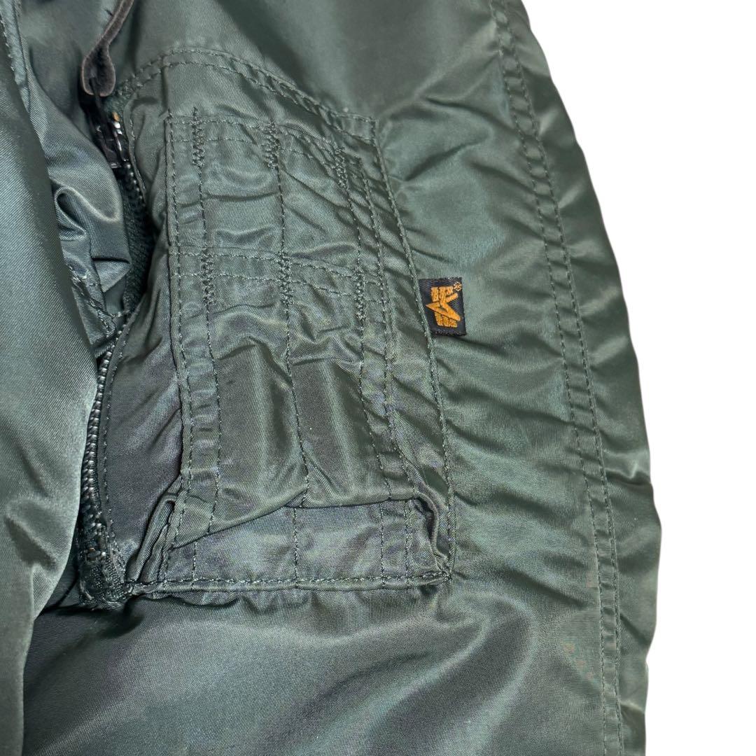 90s Alpha アルファ N-2B フライトジャケット 短丈 USA製 L