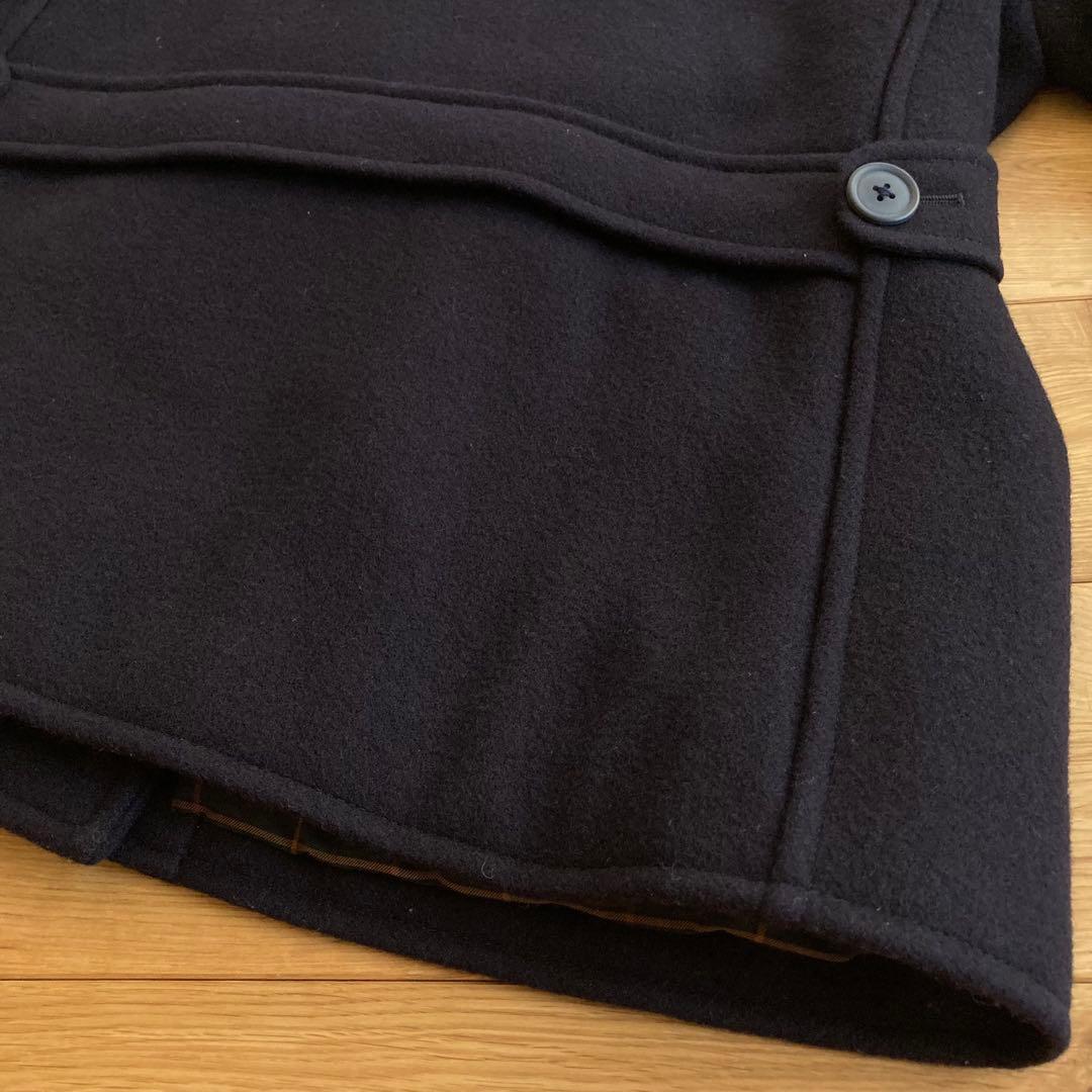 ラルフローレン ベルト付 ウールメルトン Pコート 7f ネイビー