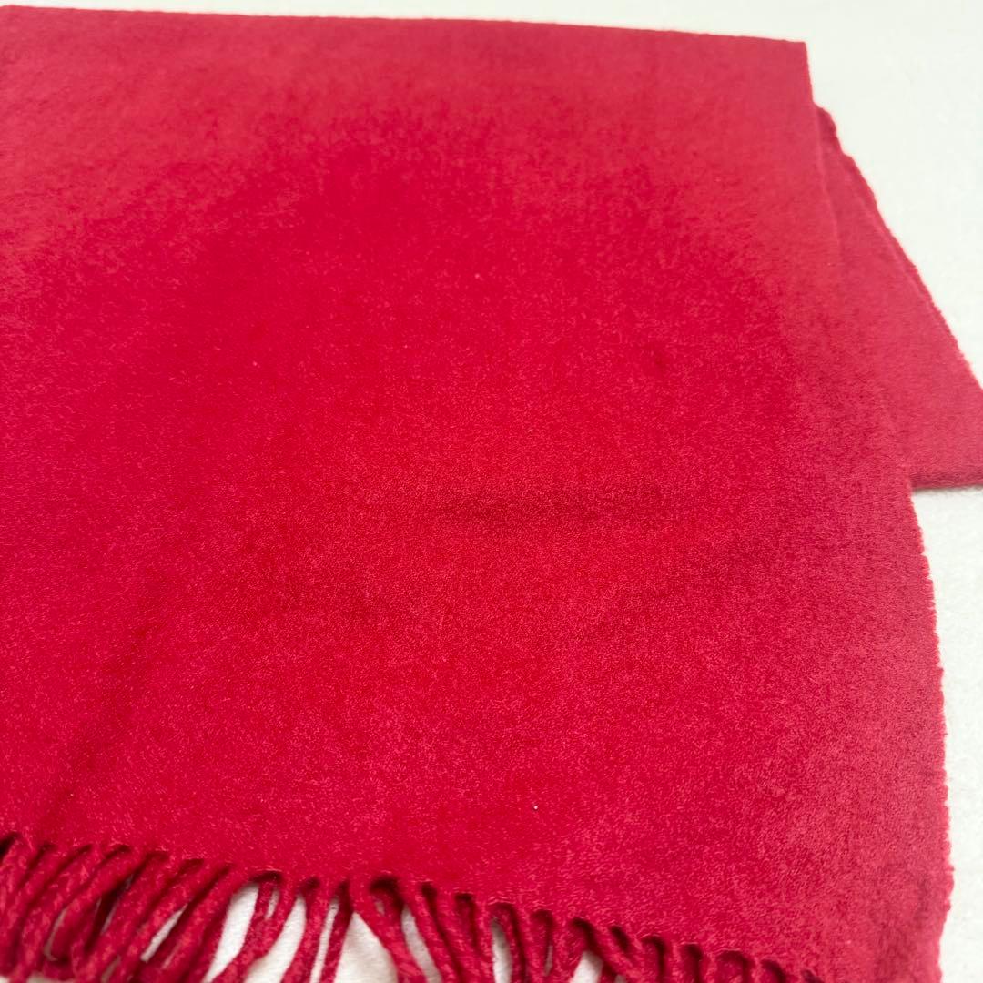 HERMES エルメス マフラー 赤 ストール フリンジ