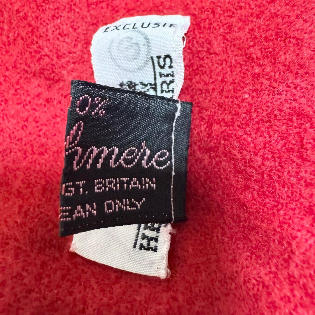 HERMES エルメス マフラー 赤 ストール フリンジ