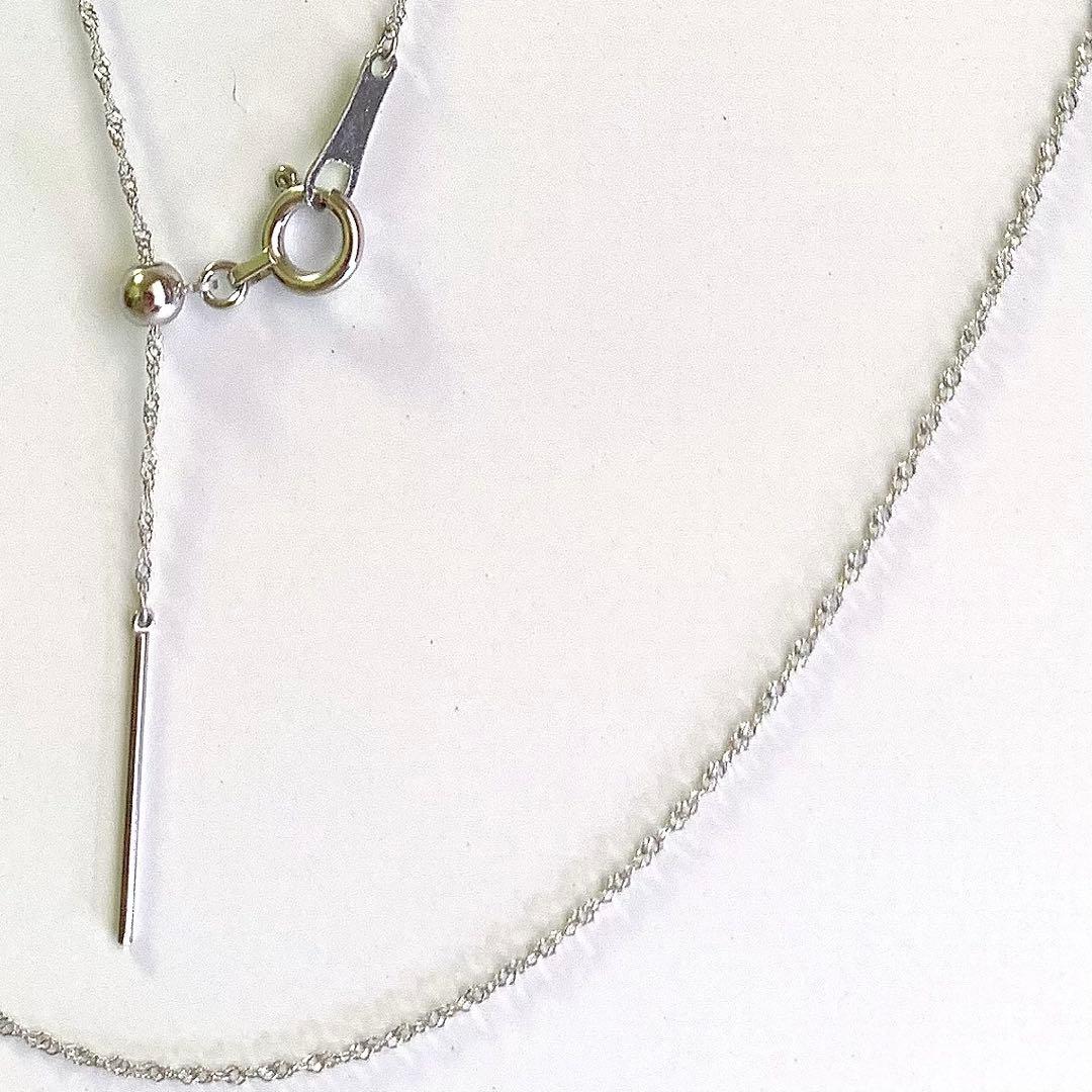 未使用★Pt950 スクリューチェーンネックレス 日本製 プラチナ 白金 白銀色