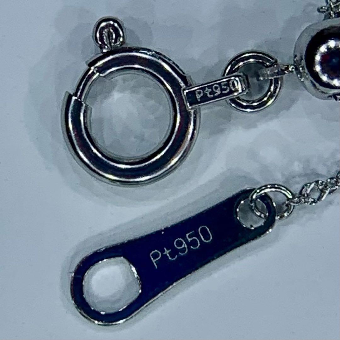 未使用★Pt950 スクリューチェーンネックレス 日本製 プラチナ 白金 白銀色