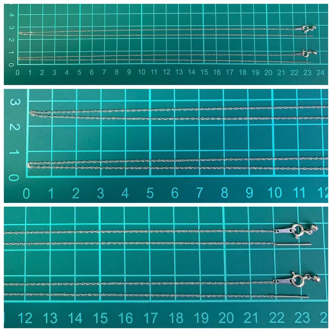 未使用★Pt950 スクリューチェーンネックレス 日本製 プラチナ 白金 白銀色