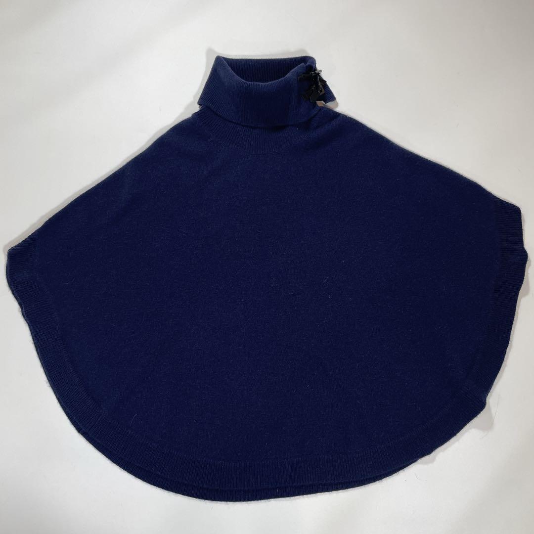 アルマーニ　ポンチョ　タートルネック　ニット　ベルト　カシミヤ混　ユニセックス