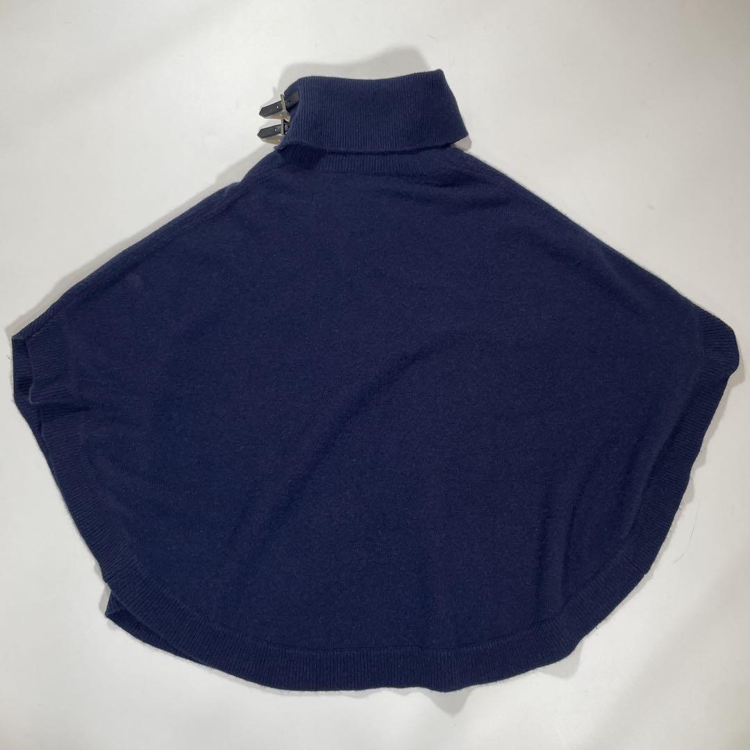 アルマーニ　ポンチョ　タートルネック　ニット　ベルト　カシミヤ混　ユニセックス