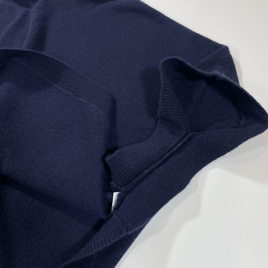 アルマーニ　ポンチョ　タートルネック　ニット　ベルト　カシミヤ混　ユニセックス