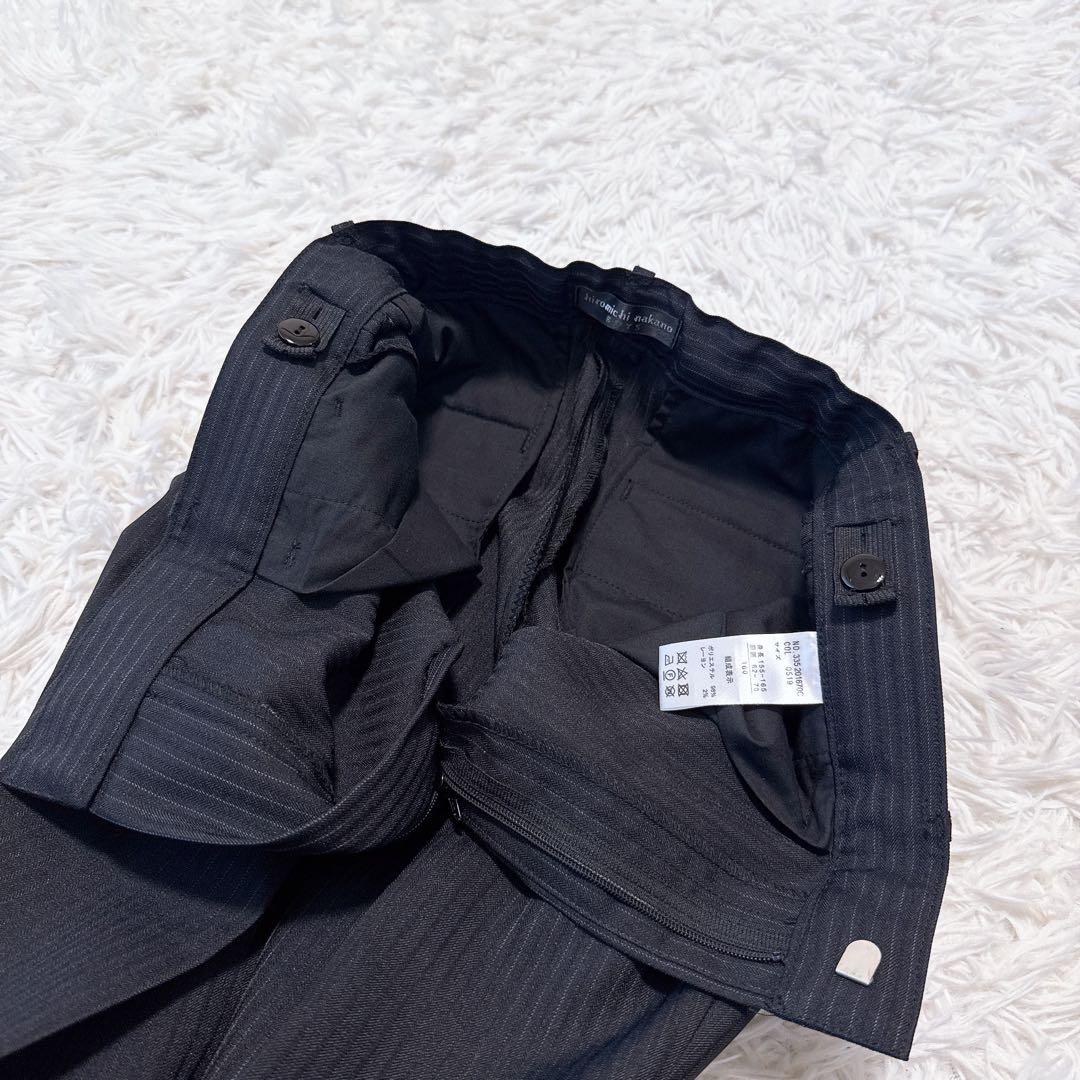 【良品】ヒロミチナカノ男の子 スーツ セットアップ 長ズボン 卒服 黒　160