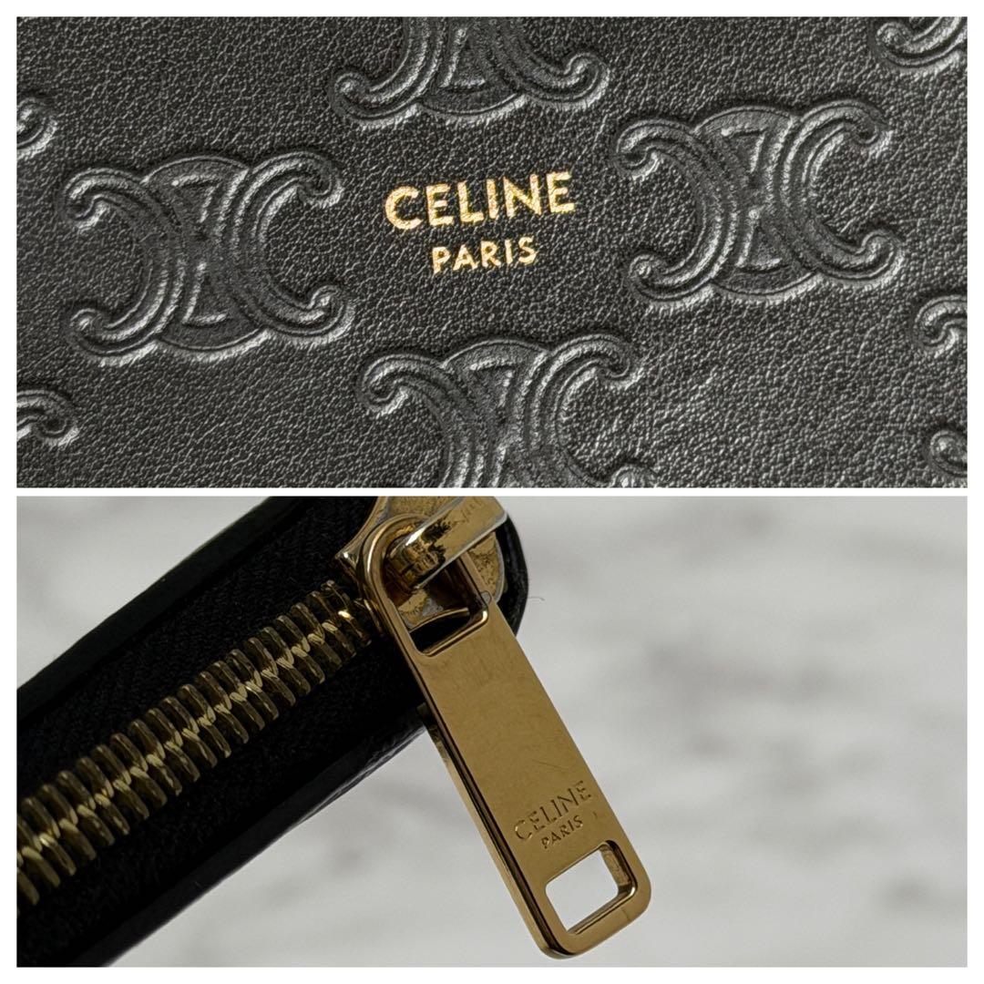 セリーヌ フック付き ＆ カードポーチ ケース ブラック