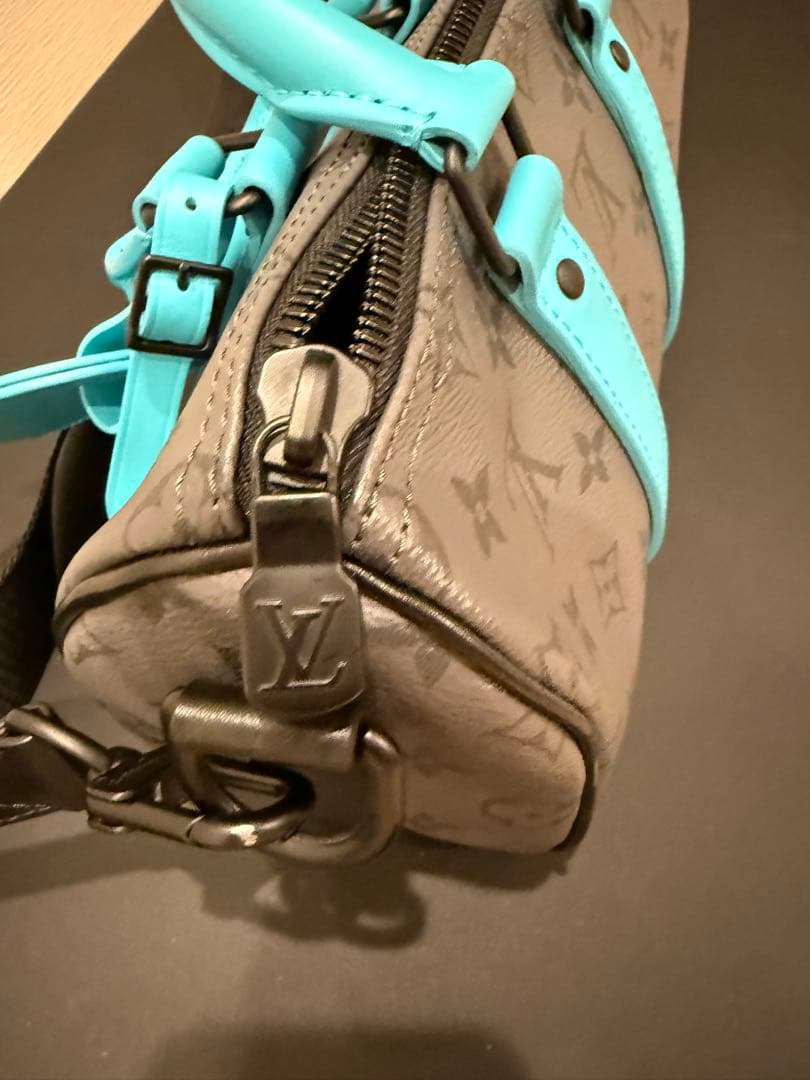 Louis Vuitton ドラムバッグ グレー/ターコイズ