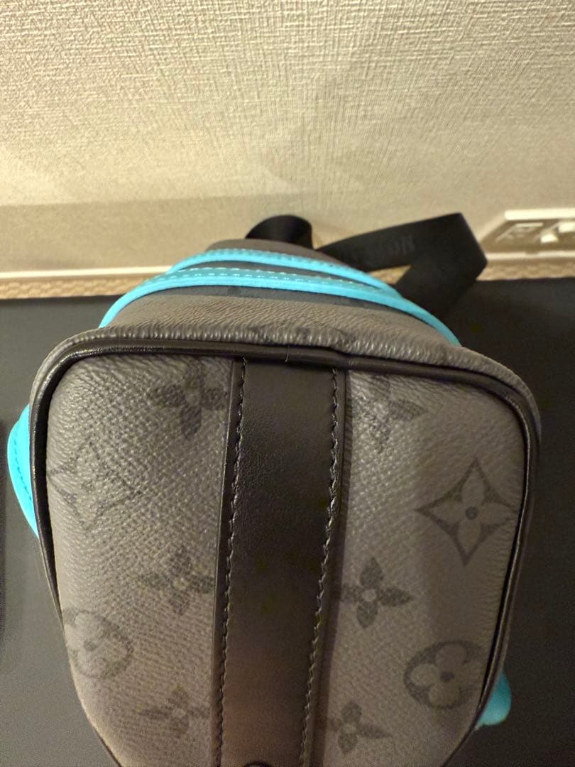 Louis Vuitton ドラムバッグ グレー/ターコイズ