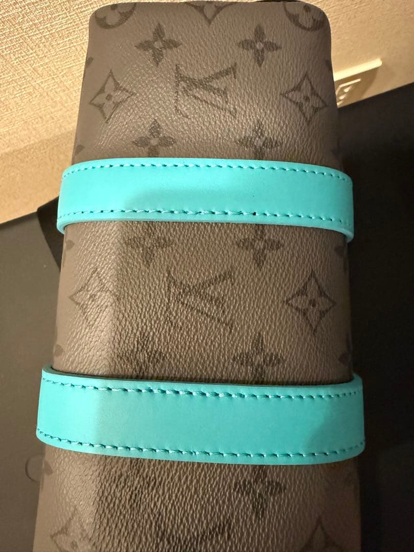 Louis Vuitton ドラムバッグ グレー/ターコイズ