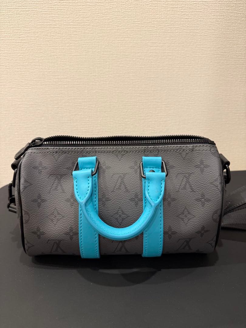 Louis Vuitton ドラムバッグ グレー/ターコイズ