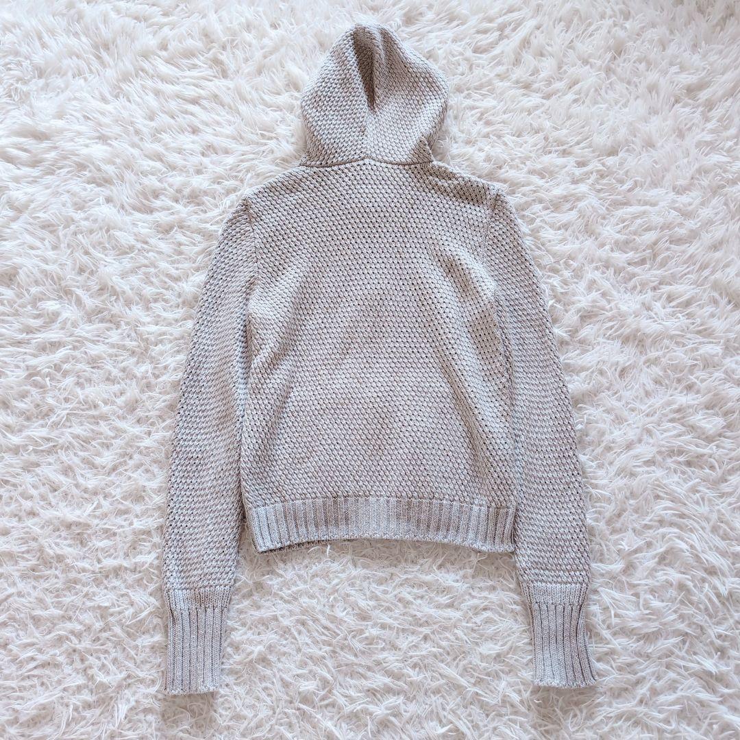 美品✨️フォクシー リリーパーカー　40 コットンシルク フーディ ざっくり編み