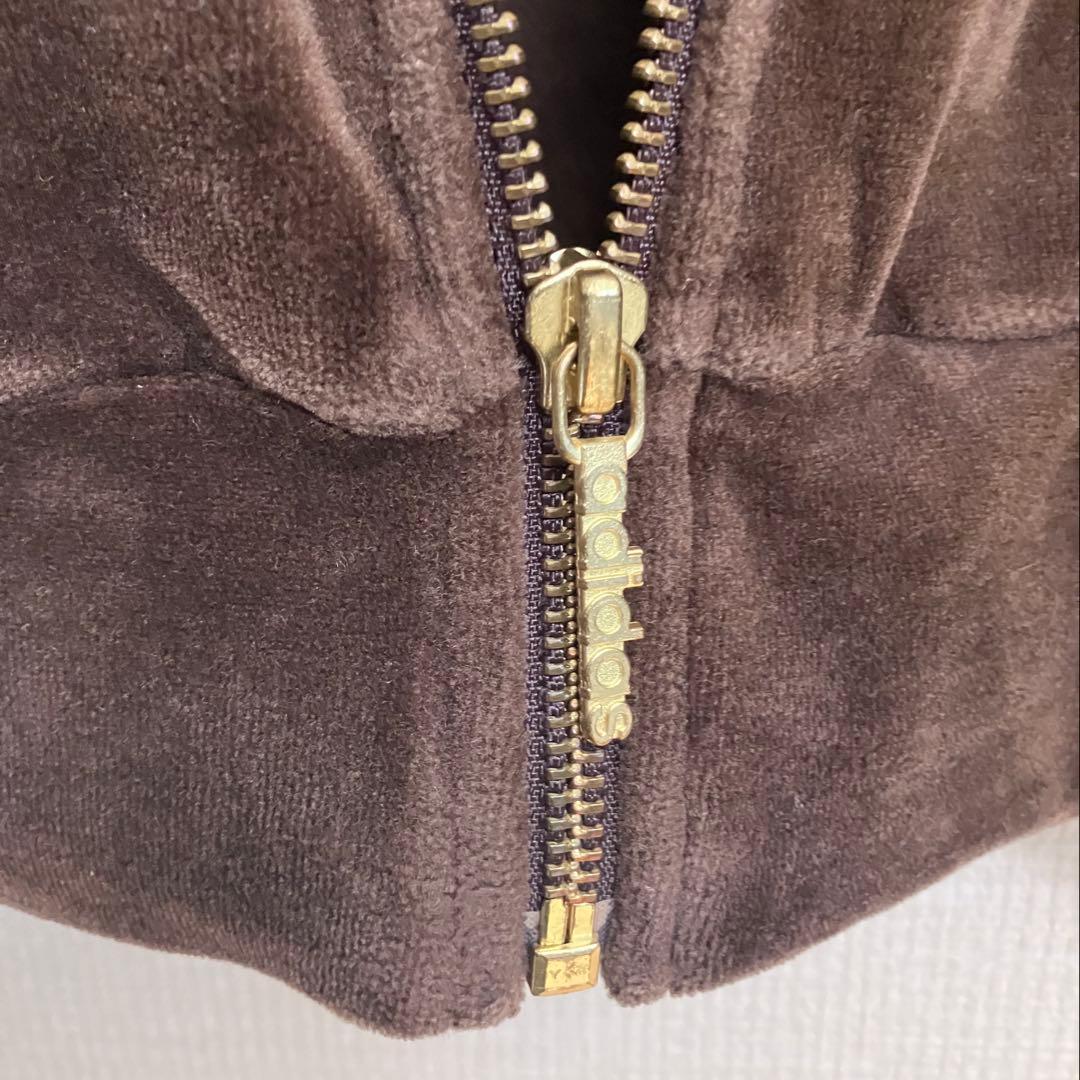 し*ぺ様 アディダス ベロア トラックジャケット ブラウン ゴールド ジャージ