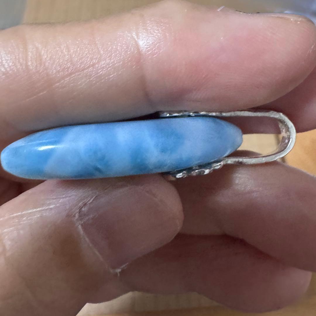 【予約品】ドミニカ産ブルーペクトライト高品質天然ラリマー、ペンダントトップ✨
