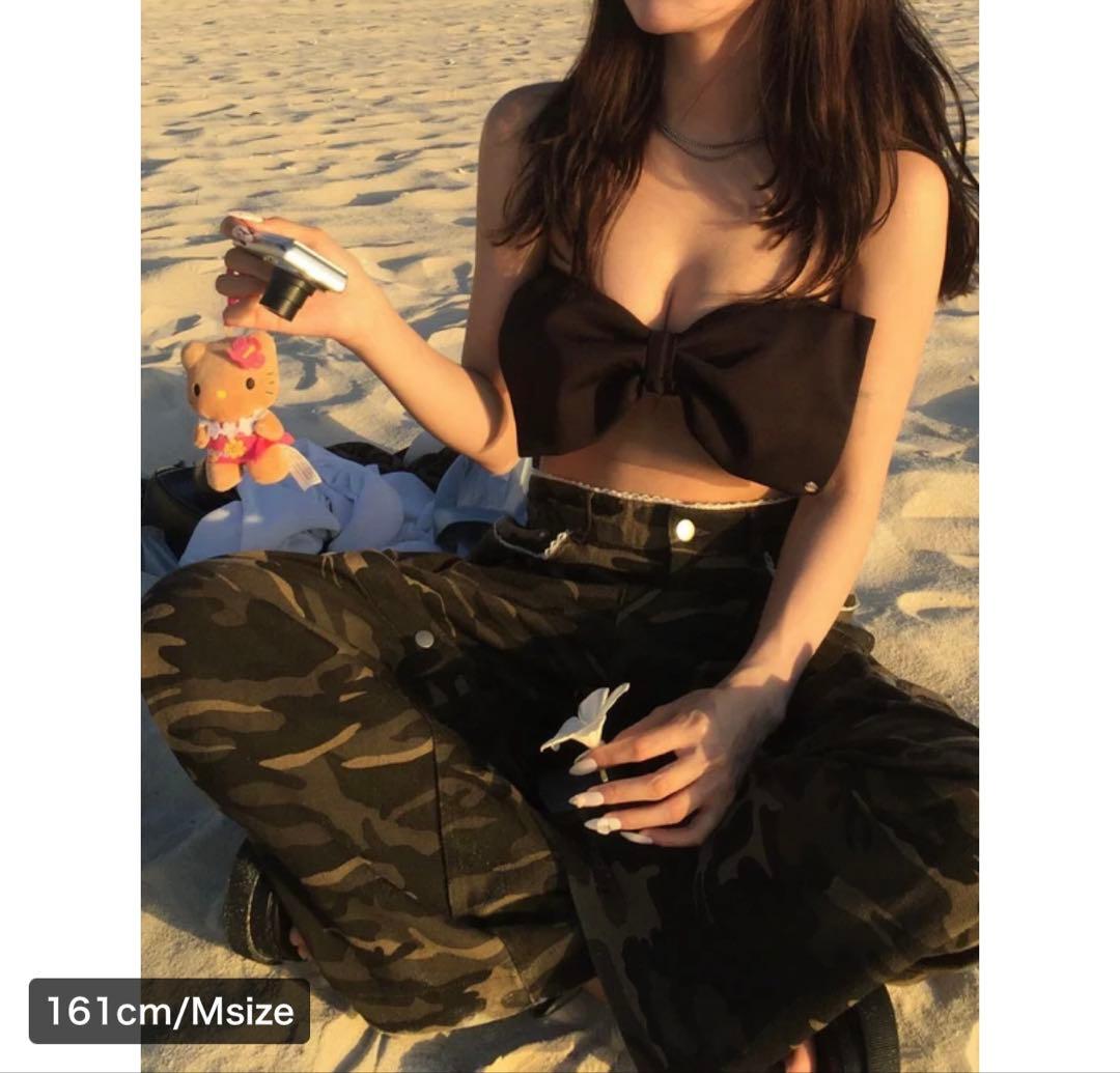 水着・ラッシュガード 2way ribbon motif swimwear S