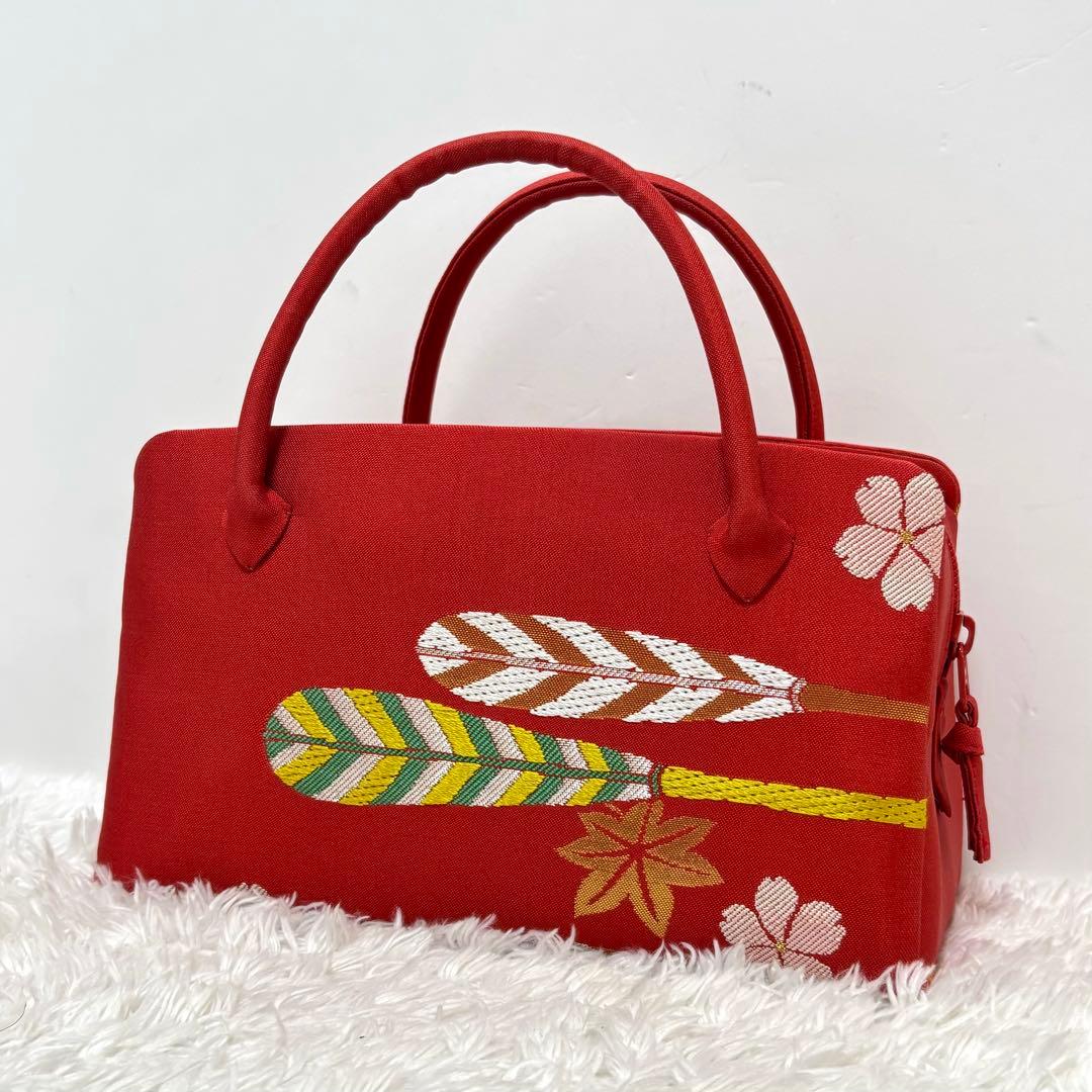 【美品】 和装バッグ 利休バッグ ハンドバッグ 刺繍 手持ち