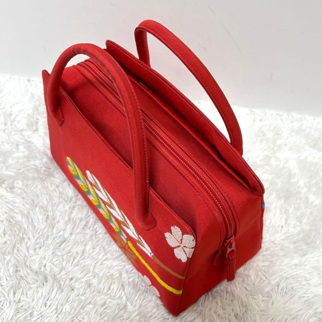 【美品】 和装バッグ 利休バッグ ハンドバッグ 刺繍 手持ち