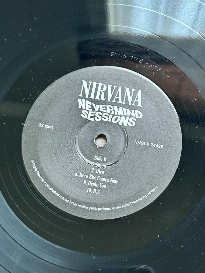 NIRVANA NEVERMIND SESSIONS レコード