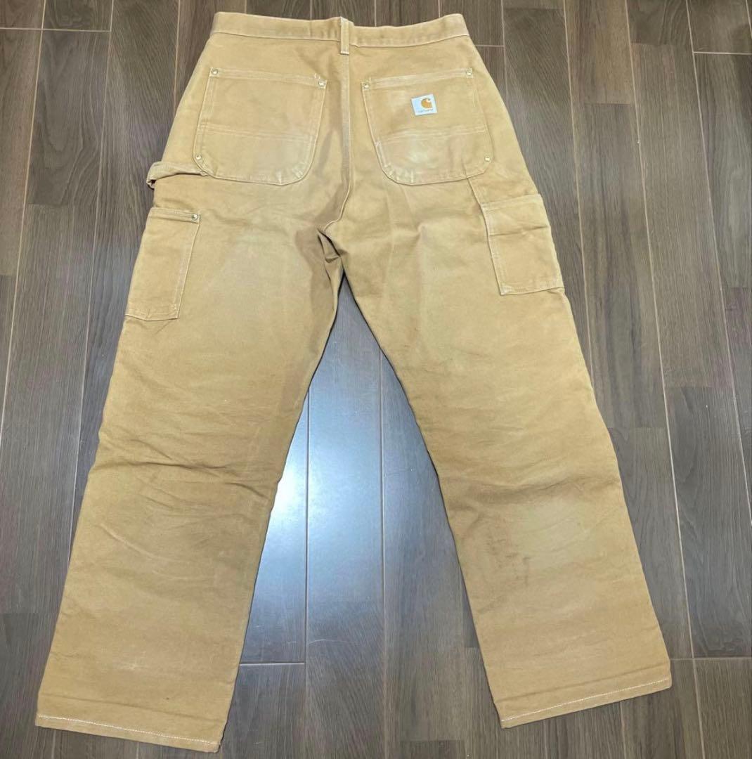 カーハート　ダブルニーパンツ　ブラウン　アメリカ製　31✖️32