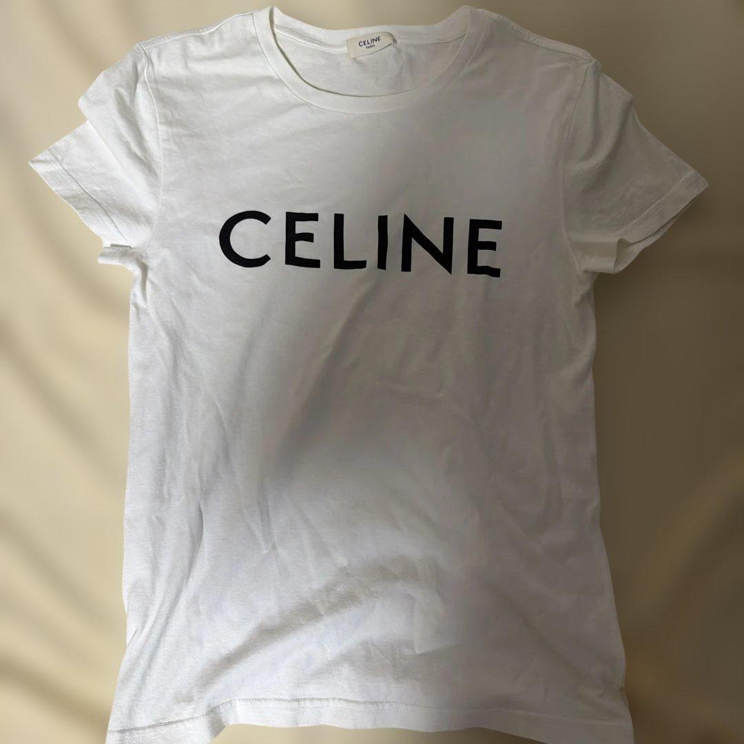 CELINE ホワイト Tシャツ XS