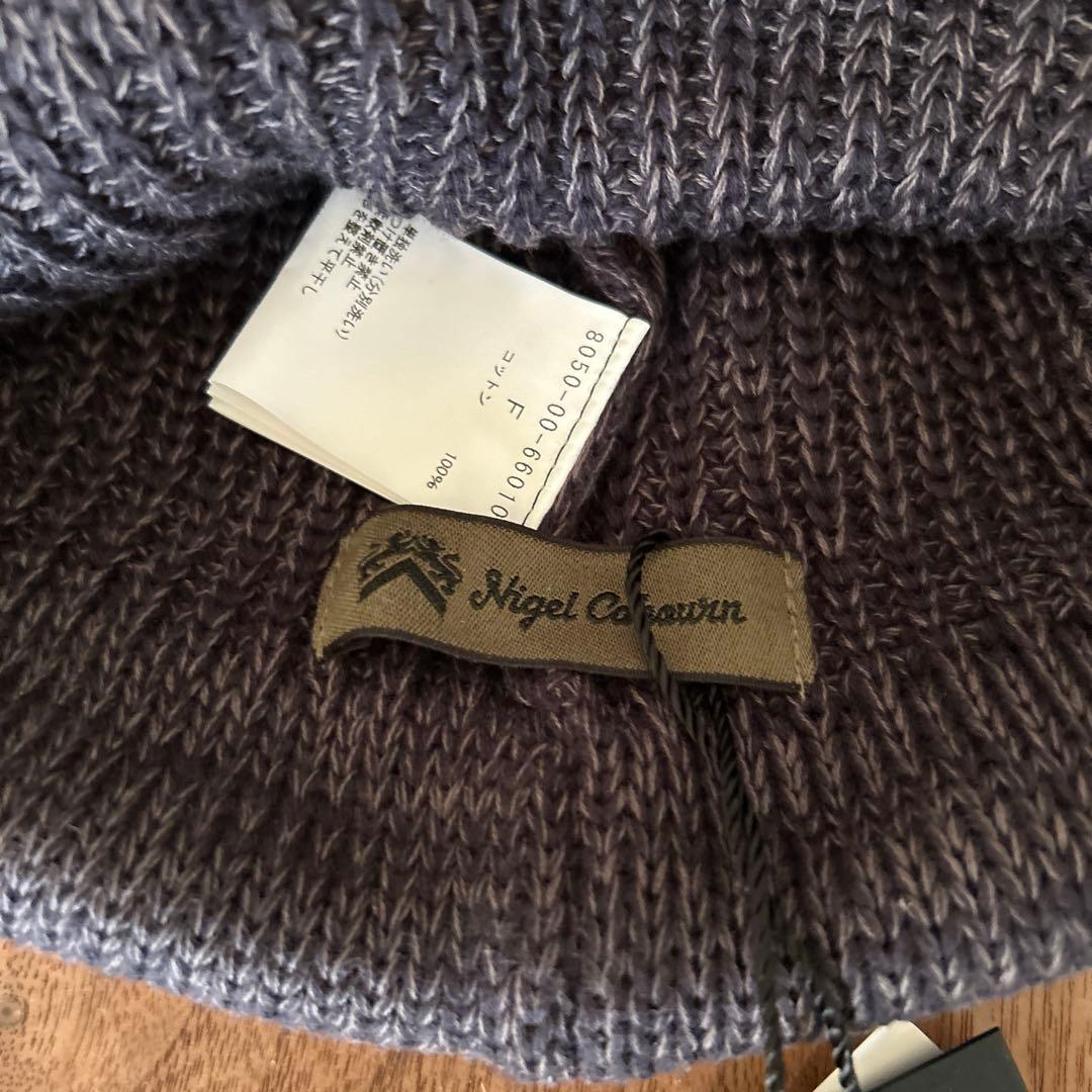 新品　Nigel Cabourn BEANIE COTTON ネイビー ニット帽