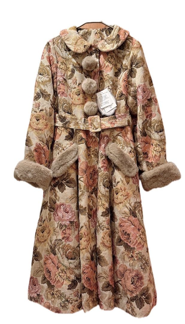 クラロリ くる実 ノエルドメモワール ゴブラン コート ベージュ 茶 LL XL