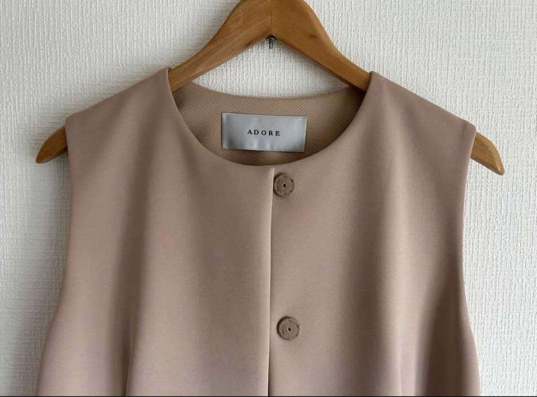 未使用　アドーア　ジャージーボンディングジレ ワンピース