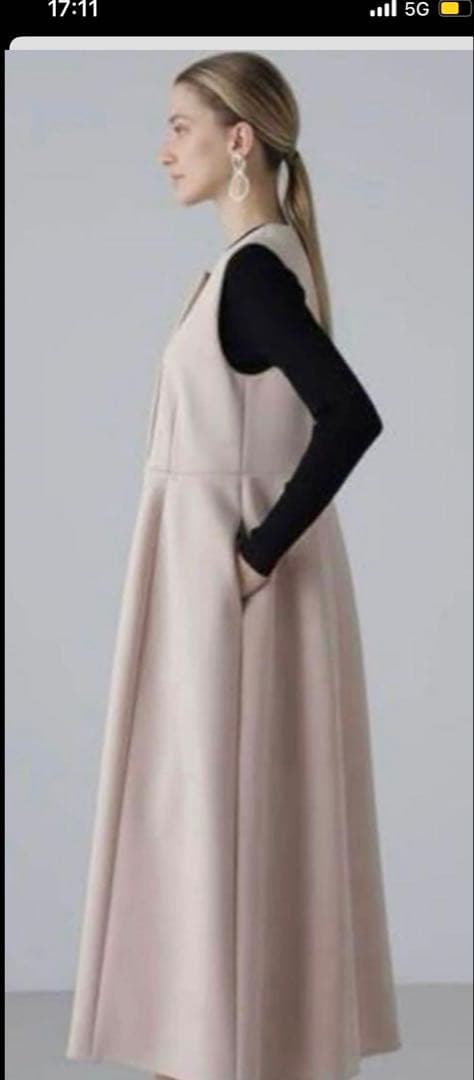 未使用　アドーア　ジャージーボンディングジレ ワンピース