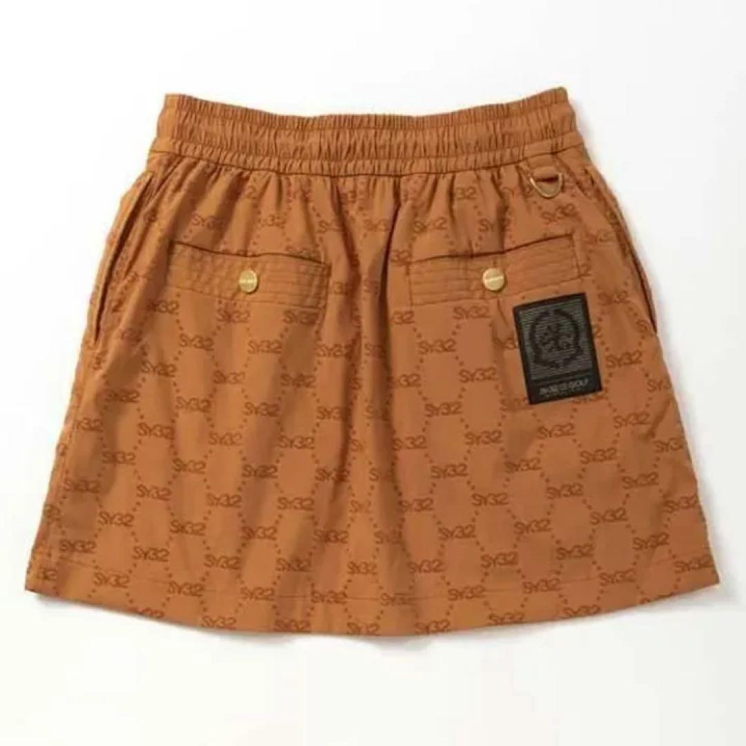 SY32 SYG FLOCKY STRETCH SKIRT ゴルフ　ブラック　M