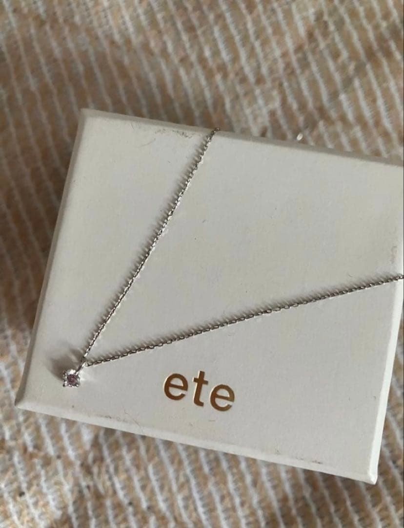 ete PT900/850ダイヤモンド ネックレス ブライト 0.06ct