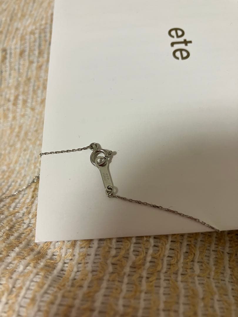 ete PT900/850ダイヤモンド ネックレス ブライト 0.06ct