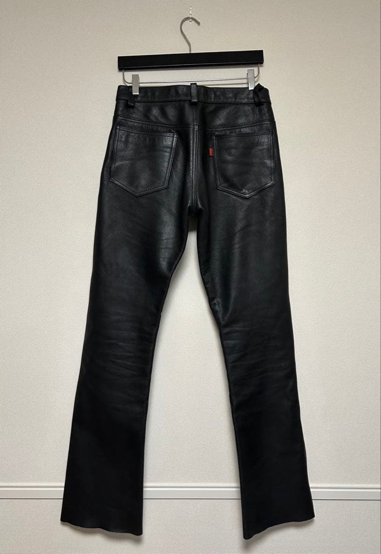 Indian Motorcycle/レザーパンツ/W32/黒/牛革