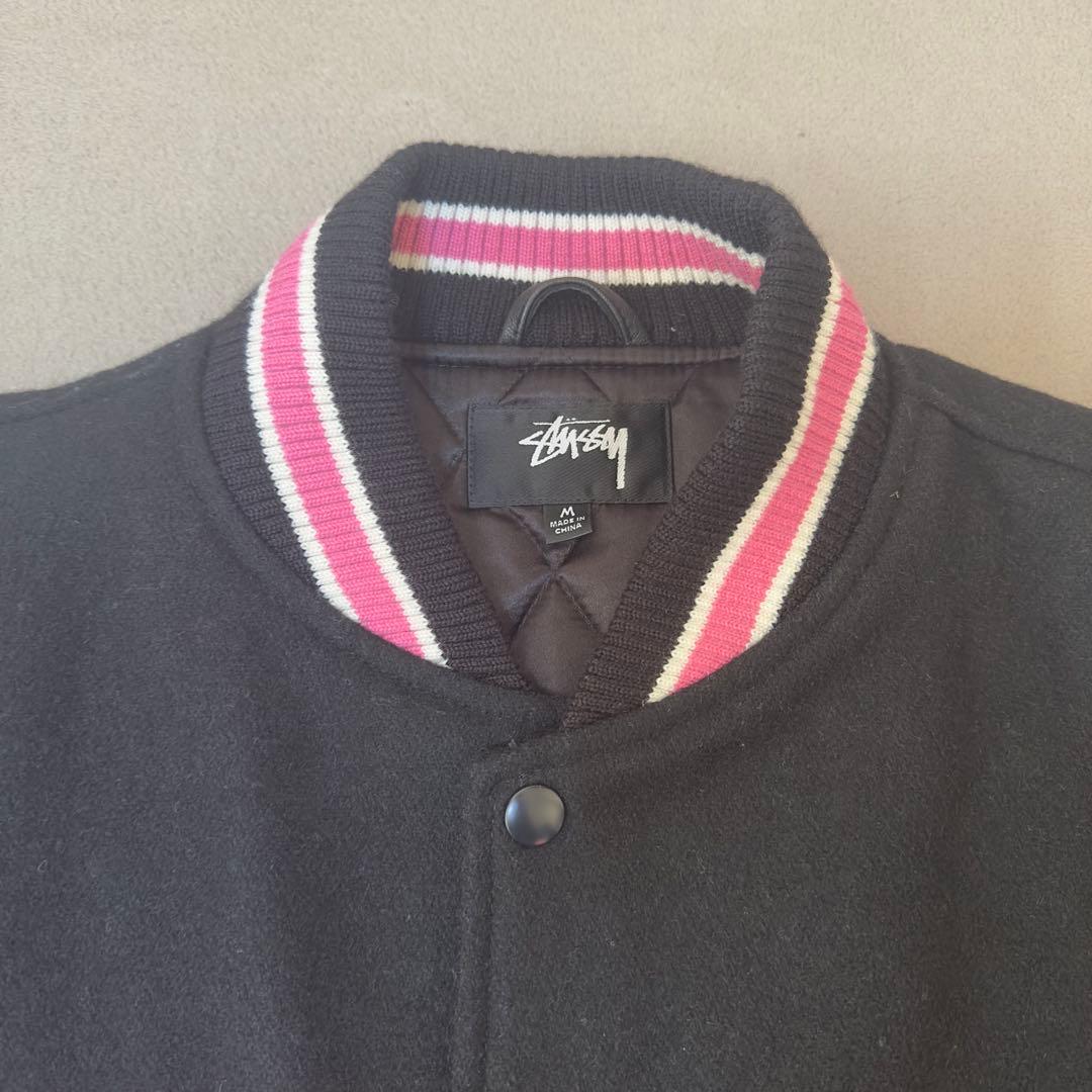 ジャケット・アウター Stussy S Talk Melton Varsity Jacket