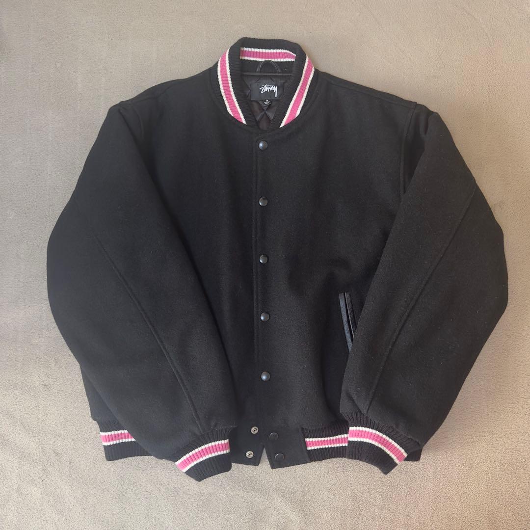 ジャケット・アウター Stussy S Talk Melton Varsity Jacket