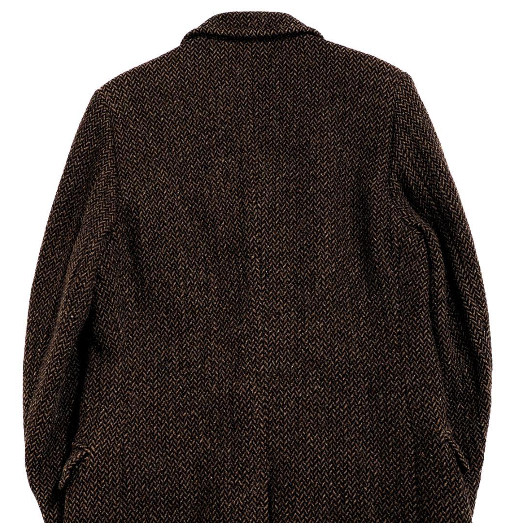 80s90sVintage フェンディ ヘリンボーン ツイード チェスターコート