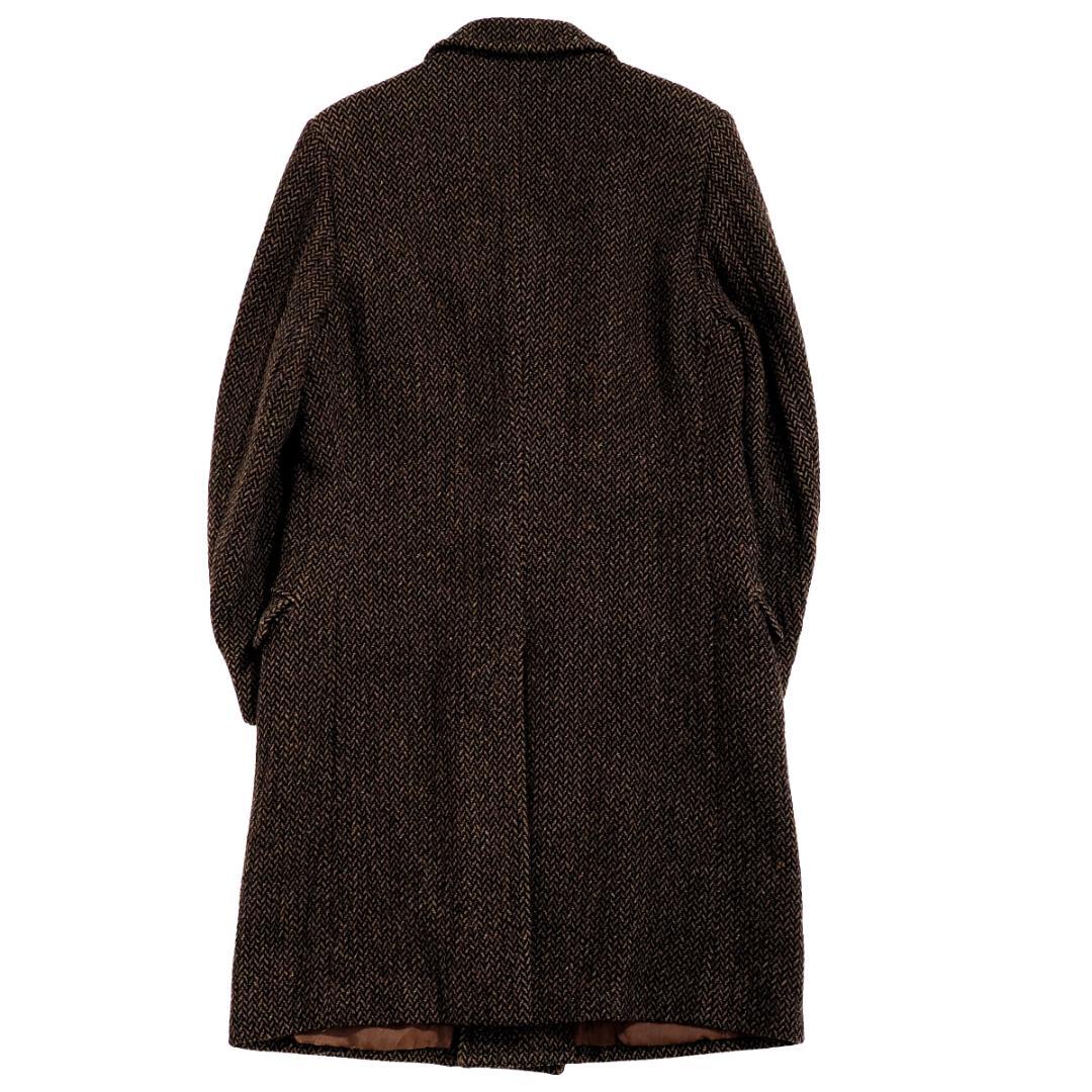 80s90sVintage フェンディ ヘリンボーン ツイード チェスターコート