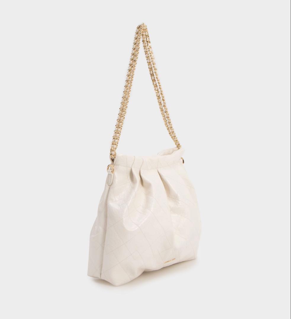 CHARLES & KEITH ドゥオ ブレードチェーンハンドルホーボーバッグ