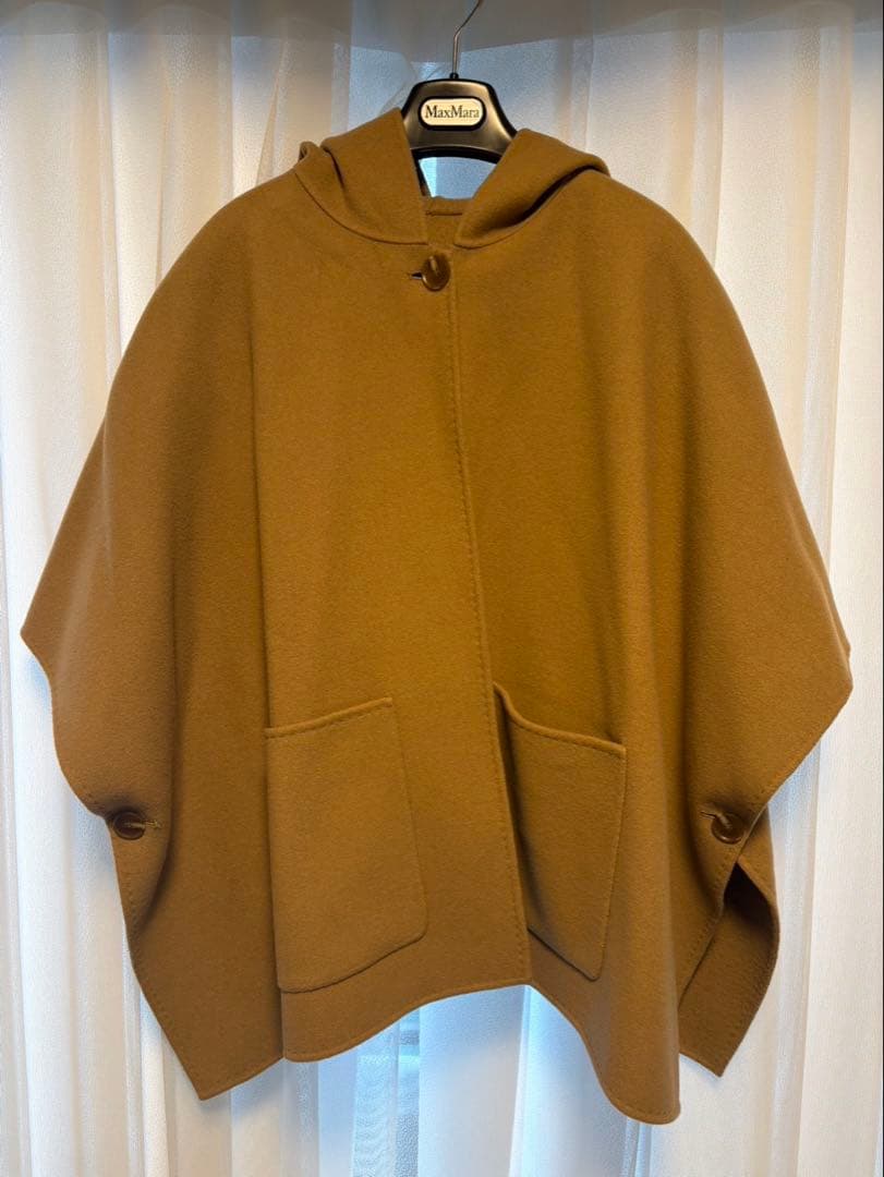 【OHGA】オーガ 24AWリバーポンチョコート キャメル