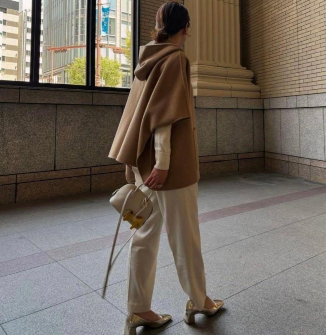 【OHGA】オーガ 24AWリバーポンチョコート キャメル